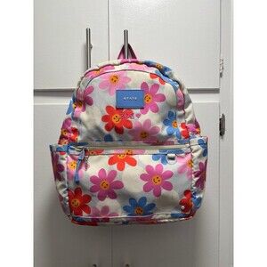 STATE Kids Kane Double Pocket Large Daisies Flowers Backpack RARE FIND used